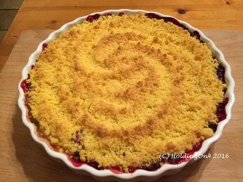 Gluten free Apple Crumble with berries