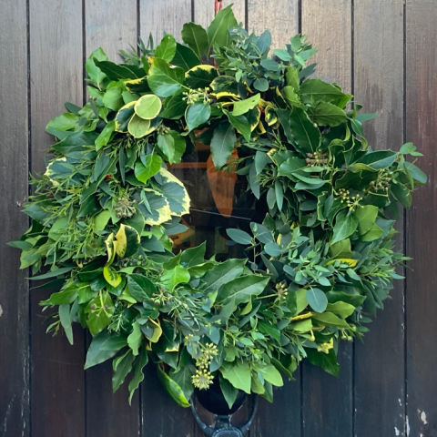homemade natural Christmas wreath